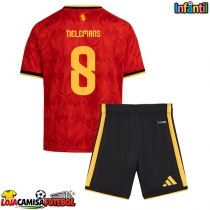 Camisa de Futebol Bélgica Youri Tielemans #8 Equipamento Principal Infantil Mundo 2026 Manga Curta (+ Calças curtas)